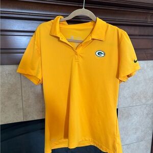 Size XL yellow Green Bay Packers polo